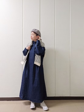 カーディガン ボレロを使った デニムワンピース の人気ファッションコーディネート Wear