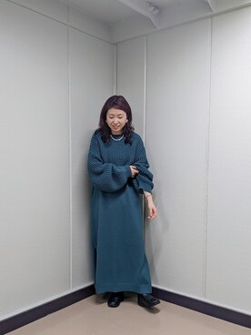 「PUAL CE CIN（ピュアルセシン）のアイテム（アンサンブル）」を使った、masumoさん（レディース・155cm）の冬コーディネート