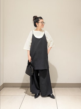 「アイテム（つなぎ/オールインワン）」を使った、masumoさん（レディース・155cm）の夏コーディネート