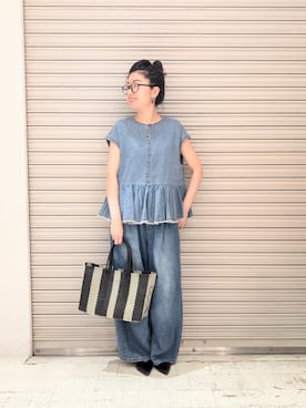 「PUAL CE CIN（ピュアルセシン）のアイテム」を使った、masumoさん（骨格ウェーブ・レディース・155cm）の夏コーディネート