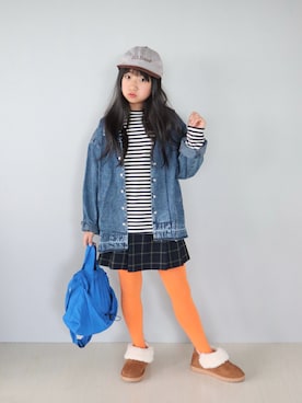 「アイテム（ジャケット/アウター）」を使った、Neneneさん（キッズ・135cm）の秋コーディネート