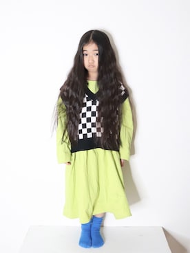 「はじめましてコーデ」｜「アイテム（ワンピース/ドレス）」を使った、Neneneさん（キッズ・110cm）の春コーディネート