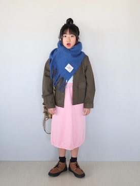 「アイテム（バッグ）」を使った、Neneneさん（キッズ・135cm）の冬コーディネート