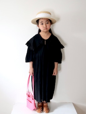 「ごきげんウィーク」｜「アイテム（ワンピース）」を使った、Neneneさん（キッズ・110cm）の夏コーディネート