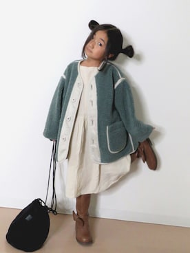 「アイテム（ブーツ）」を使った、Neneneさん（キッズ・110cm）の秋コーディネート