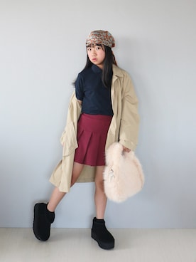 「アイテム（財布/小物）」を使った、Neneneさん（キッズ・144cm）の秋コーディネート