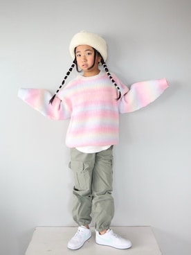 「SHOO・LA・RUE（シューラルー）のアイテム」を使った、Neneneさん（キッズ・110cm）の秋コーディネート