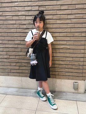 「ikka（イッカ）のアイテム」を使った、Neneneさん（キッズ・142cm）の夏コーディネート