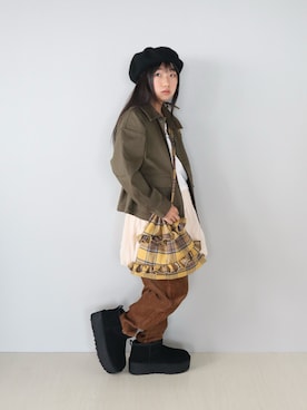 「アイテム（ブーツ）」を使った、Neneneさん（キッズ・133cm・10代）の秋コーディネート