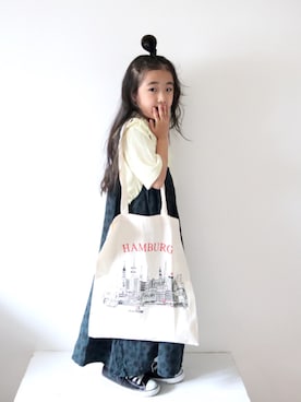 「ZOZOKIDSDAY」｜「アイテム（バッグ）」を使った、Neneneさん（キッズ・110cm）の春コーディネート
