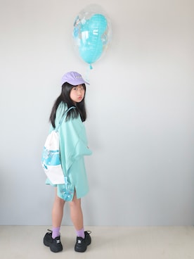 「adidas（アディダス）のオズガイア / Ozgaia / 厚底スニーカー / アディダスオリジナルス adidas Originals（スニーカー、ブラック系）」を使った、Neneneさん（キッズ・140cm）の春コーディネート