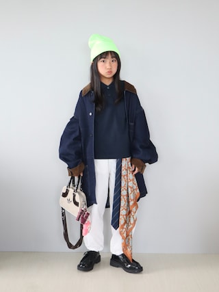 「adidas(アディダス)のアディカラー クラシック ビーニー / アディダスオリジナルス adidas Originals(ニットキャップ/ビーニー)」を使った、Neneneさん(キッズ・142cm)の秋コーディネート