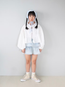 「Lycee mine（リセマイン）のアイテム」を使った、Neneneさん（キッズ・137cm）の春コーディネート