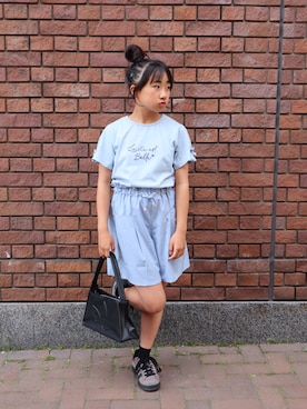 「ikka（イッカ）のアイテム」を使った、Neneneさん（キッズ・140cm）の夏コーディネート