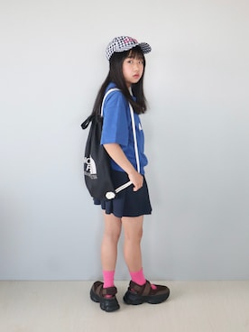 「アイテム（トップス）」を使った、Neneneさん（キッズ・140cm・10代）の春コーディネート