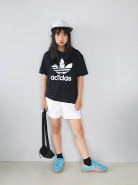 「patagonia（パタゴニア）のアイテム（ボディバッグ/ウエストポーチ）」を使った、Neneneさん（キッズ・140cm）の夏コーディネート
