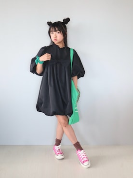 「アイテム（ワンピース/ドレス）」を使った、Neneneさん（キッズ・140cm）の夏コーディネート