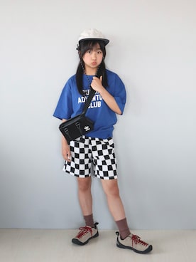 「アイテム（帽子）」を使った、Neneneさん（キッズ・140cm・10代）の夏コーディネート