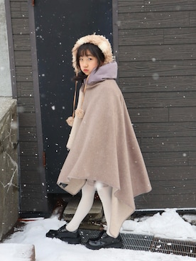 「ikka（イッカ）のアイテム」を使った、Neneneさん（キッズ・137cm）の冬コーディネート