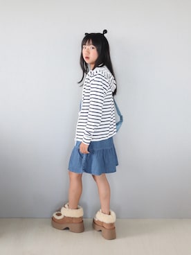 「UGG（アグ）のアイテム」を使った、Neneneさん（キッズ・142cm）の秋コーディネート