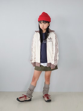 「ikka（イッカ）のアイテム」を使った、Neneneさん（キッズ・137cm）の冬コーディネート