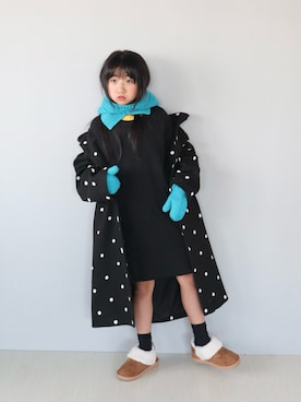 「アイテム（手袋）」を使った、Neneneさん（キッズ・135cm）の冬コーディネート