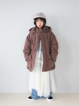 「アイテム（ワンピース/ドレス）」を使った、Neneneさん（キッズ・135cm）の秋コーディネート