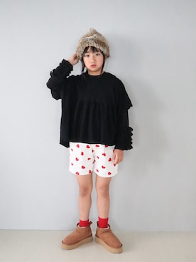 「アイテム（レッグウェア）」を使った、Neneneさん（キッズ・135cm）の秋コーディネート