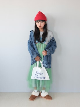 「アイテム（ジャケット/アウター）」を使った、Neneneさん（キッズ・133cm）の秋コーディネート