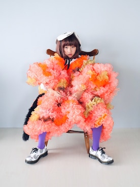 「アイテム（ワンピース/ドレス）」を使った、Neneneさん（キッズ・135cm）の秋コーディネート