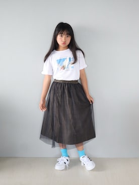 「ikka（イッカ）のアイテム」を使った、Neneneさん（キッズ・140cm）の夏コーディネート