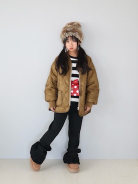 「アイテム（バッグ）」を使った、Neneneさん（キッズ・135cm）の秋コーディネート