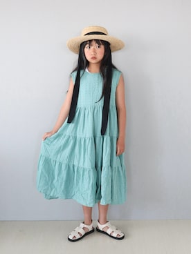 「アイテム（サンダル）」を使った、Neneneさん（キッズ・132cm）の夏コーディネート