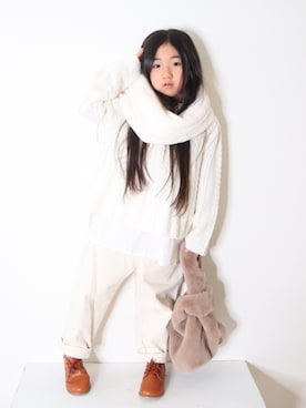 「lulpini（ルルピー二）のアイテム」を使った、Neneneさん（キッズ・110cm）の冬コーディネート