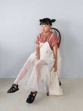 「アイテム（サンダル）」を使った、Neneneさん（キッズ・132cm）の夏コーディネート