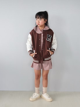「アイテム（ジャケット/アウター）」を使った、Neneneさん（キッズ・132cm）の秋コーディネート