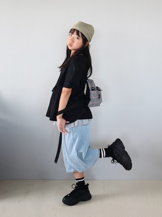 「adidas（アディダス）のオズガイア / Ozgaia / 厚底スニーカー / アディダスオリジナルス adidas Originals（スニーカー）」を使った、Neneneさん（キッズ・142cm）の夏コーディネート