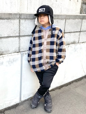 「kids」｜「アイテム（ブルゾン）」を使った、Neneneさん（キッズ・134cm）の冬コーディネート