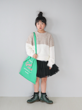 「BAYFLOW（ベイフロー）のアイテム」を使った、Neneneさん（キッズ・137cm）の冬コーディネート