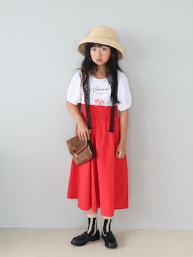 「アイテム（ソックス/靴下）」を使った、Neneneさん（キッズ・131cm）の夏コーディネート