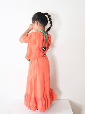 「アイテム（タンクトップ、ブラック系）」を使った、Neneneさん（キッズ・110cm）の夏コーディネート