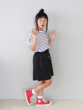「アイテム（スニーカー）」を使った、Neneneさん（キッズ・131cm）の夏コーディネート