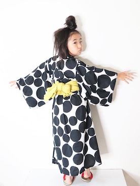 「CIAOPANIC TYPY」｜「アイテム（浴衣）」を使った、Neneneさん（キッズ・110cm）の夏コーディネート