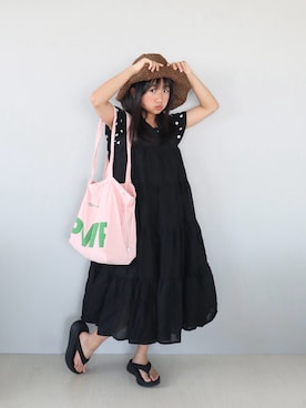 「Java（ジャバ）のアイテム（シューズ）」を使った、Neneneさん（キッズ・140cm）の夏コーディネート