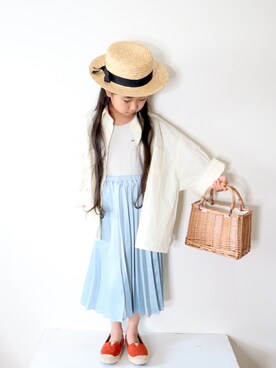 「ZOZOKIDSDAY」｜「アイテム（パンプス）」を使った、Neneneさん（キッズ・110cm）の春コーディネート