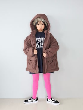 「アイテム（ワンピース/ドレス）」を使った、Neneneさん（キッズ・135cm）の秋コーディネート