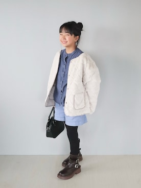 「アイテム（ジャケット/アウター）」を使った、Neneneさん（キッズ・135cm）の秋コーディネート
