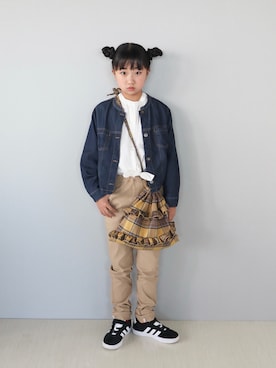「アイテム（ブルゾン）」を使った、Neneneさん（キッズ・133cm）の秋コーディネート