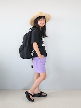 「Java（ジャバ）のアイテム（シューズ）」を使った、Neneneさん（キッズ・140cm）の夏コーディネート