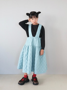 「アイテム（ワンピース/ドレス）」を使った、Neneneさん（キッズ・133cm）の秋コーディネート